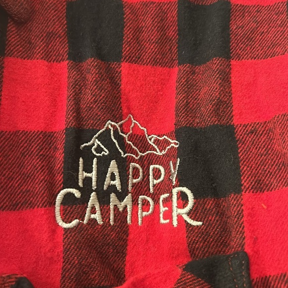 Buffalo Check Happy Camper Flannel Shirt.  Size M - Picture 2 of 3